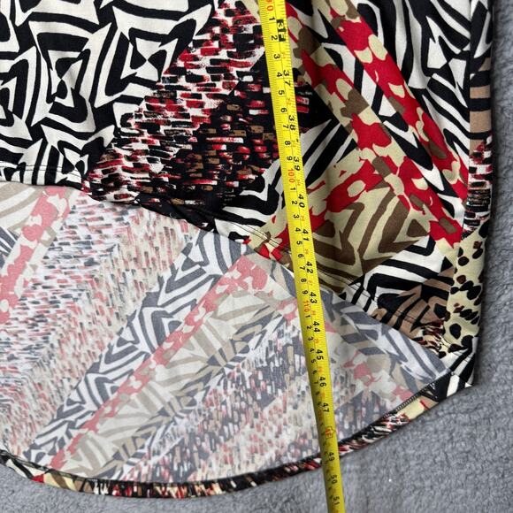 Olivia Matthews Dress Womens Size 2X Colorful Abstract Zebra Sleeveless - Picture 6 of 11